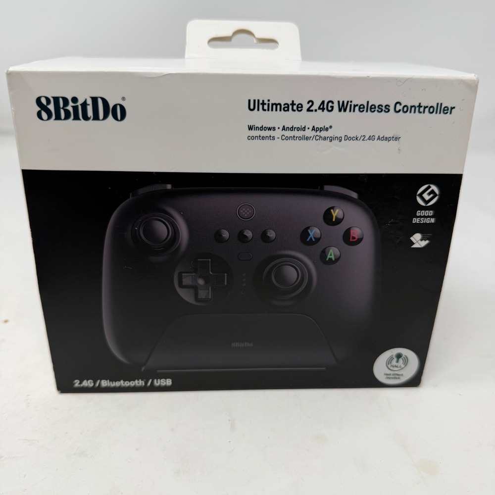 8BitDo Ultimate 2.4G Wireless Controller Hall Effect Black with Charging Dock